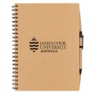 JCU A4 Hardcover Recycled Notebook With Pen 140pg